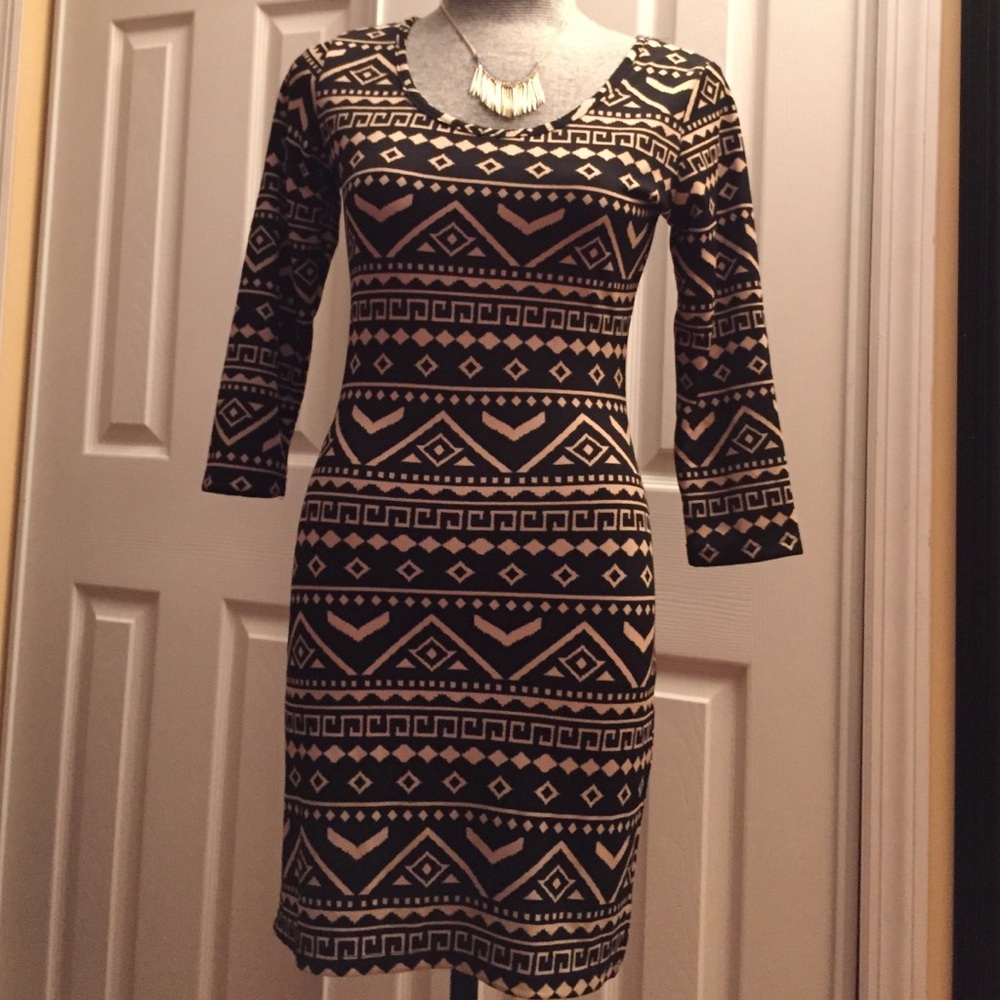 🌷Just Listed! Tribal Print Bodycon Dress, Med